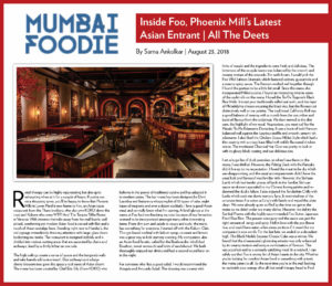 FOO media coverage - Mumbai Foodie